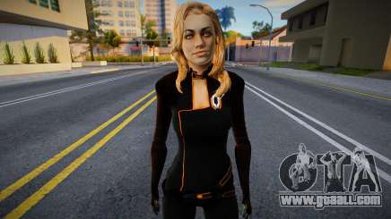 Miranda Lawson is blonde in a black jumpsuit from for GTA San Andreas