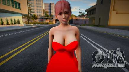 Honoka Red Dress for GTA San Andreas