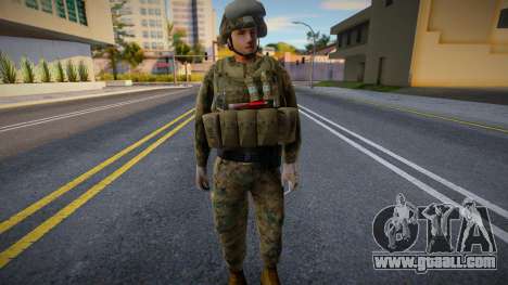 Military man in full uniform for GTA San Andreas