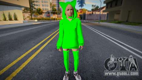 Girl in a green suit for GTA San Andreas