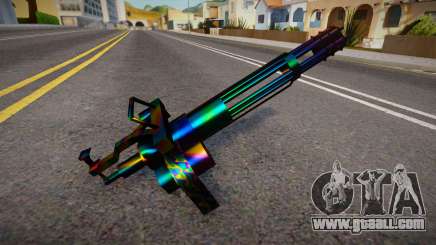 Iridescent Chrome Weapon - Minigun for GTA San Andreas