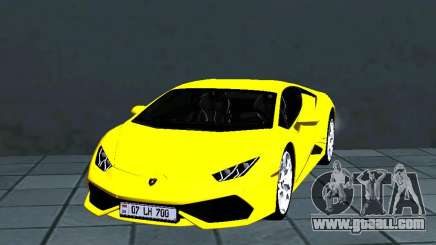 Lamborghini Huracan AM Plates for GTA San Andreas