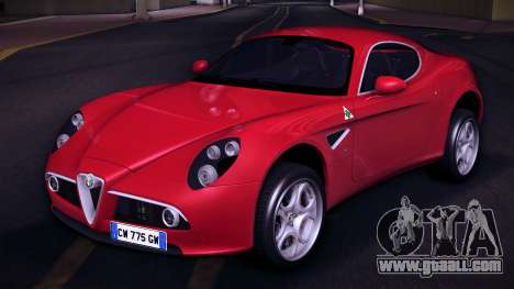 Alfa Romeo 8C Competizione (Rims 2) for GTA Vice City