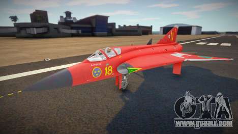 J35D Draken (Red Dragon) for GTA San Andreas