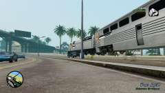 Train on the streets of the city and the highway for GTA San Andreas Definitive Edition