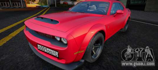 Dodge Challenger SRT Demon (Briliant) for GTA San Andreas