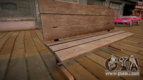 HD Wooden Bench for GTA San Andreas