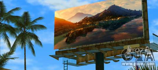 Poster with mountains from GTA 5 for GTA Vice City