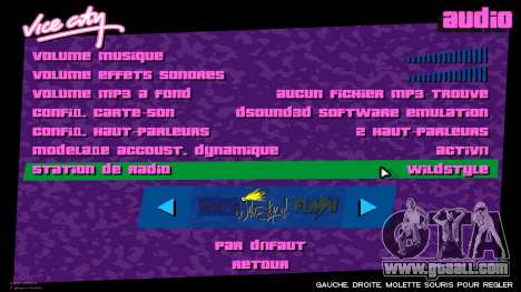 New Main Menu for GTA Vice City