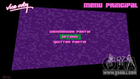 New Main Menu for GTA Vice City