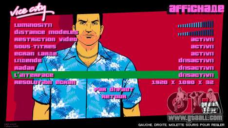 Tommy Artwork Menu HD for GTA Vice City