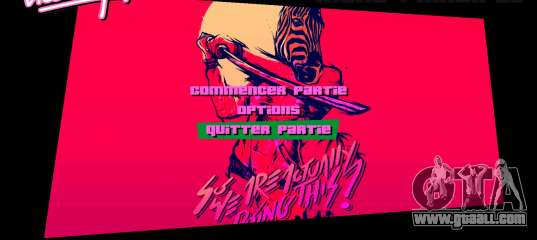 Hotline Miami Menu HD v10 for GTA Vice City