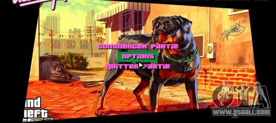 Chop Artwork Menu for GTA Vice City