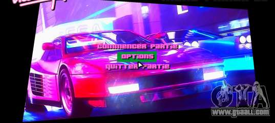 Vintage menu for GTA Vice City