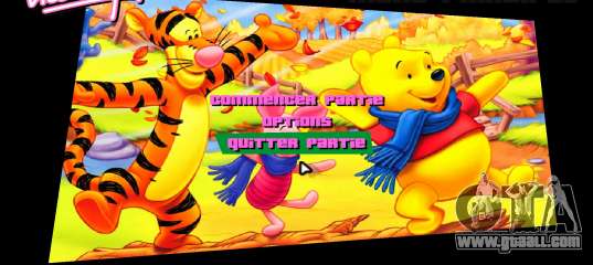 Winnie the Pooh menu for GTA Vice City