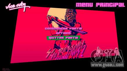 Hotline Miami Menu HD v10 for GTA Vice City