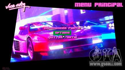 Vintage menu for GTA Vice City