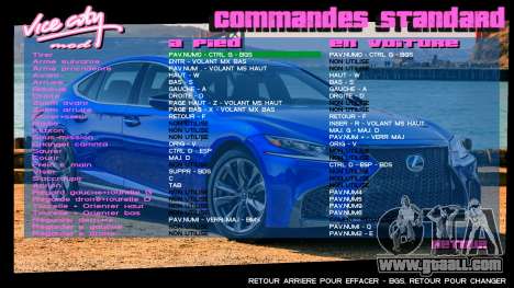 Lexus Menu for GTA Vice City
