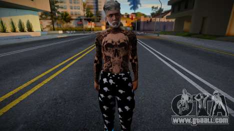 Man in tattoos (old gangster) for GTA San Andreas