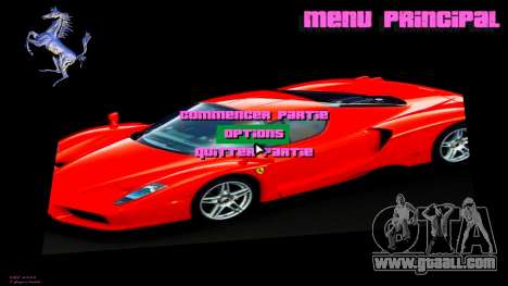 Ferrari Menu for GTA Vice City