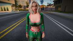 A girl in a Christmas outfit for GTA San Andreas