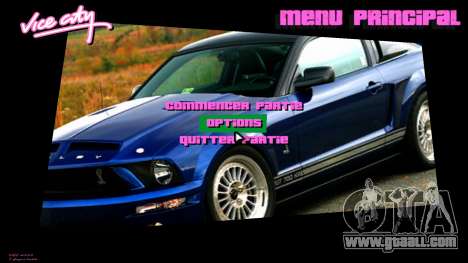 Ford Mustang Interface for GTA Vice City