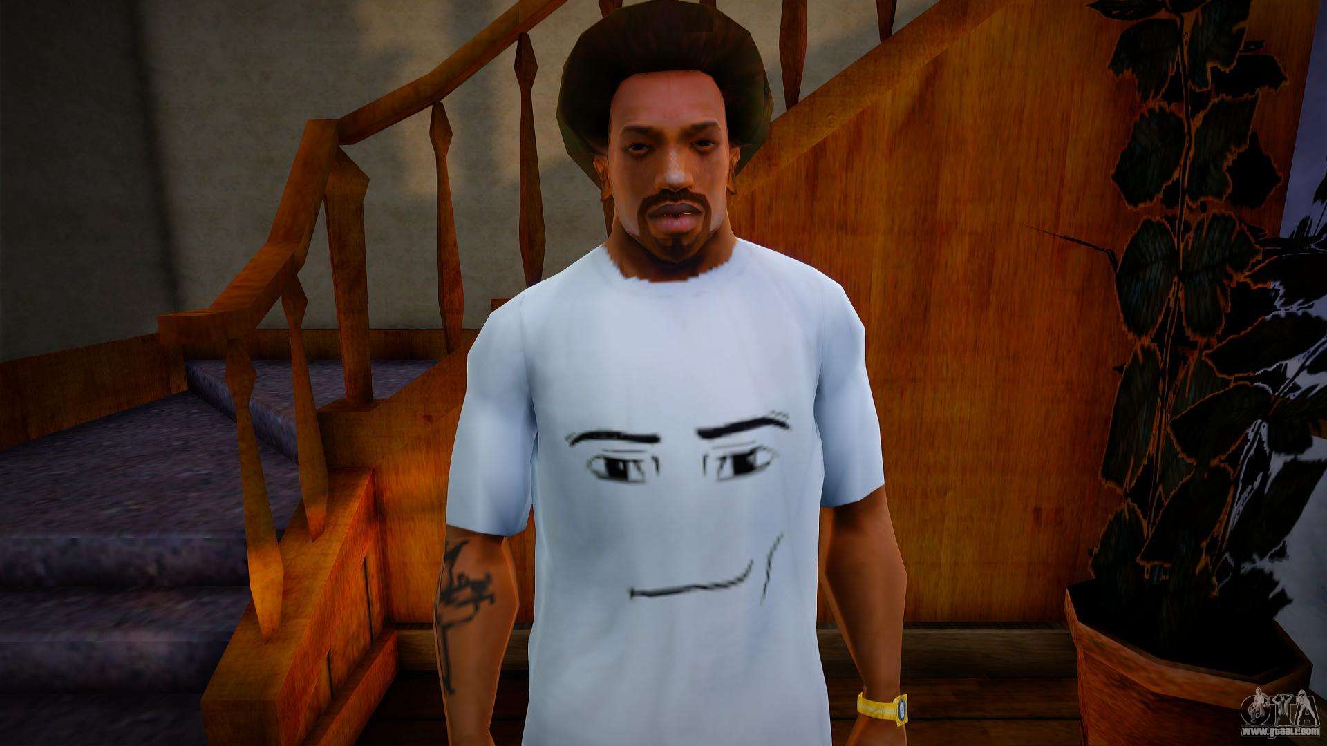 Roblox Man Face T Shirt For Gta San Andreas 