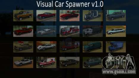 Visual Car Spawner v1.0 for GTA Vice City
