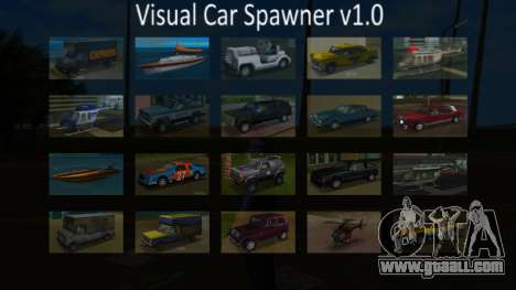 Visual Car Spawner v1.0 for GTA Vice City