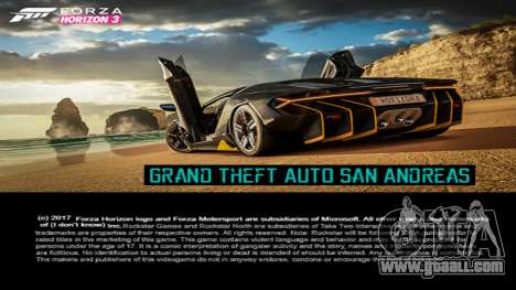 Forza Horizon Load Screens for GTA San Andreas