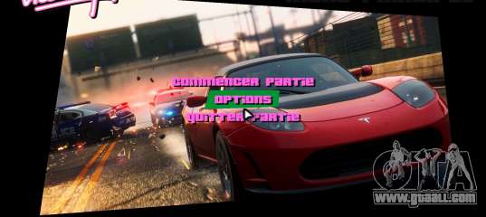 NFS Most Wanted 2012 Menu 1 for GTA Vice City