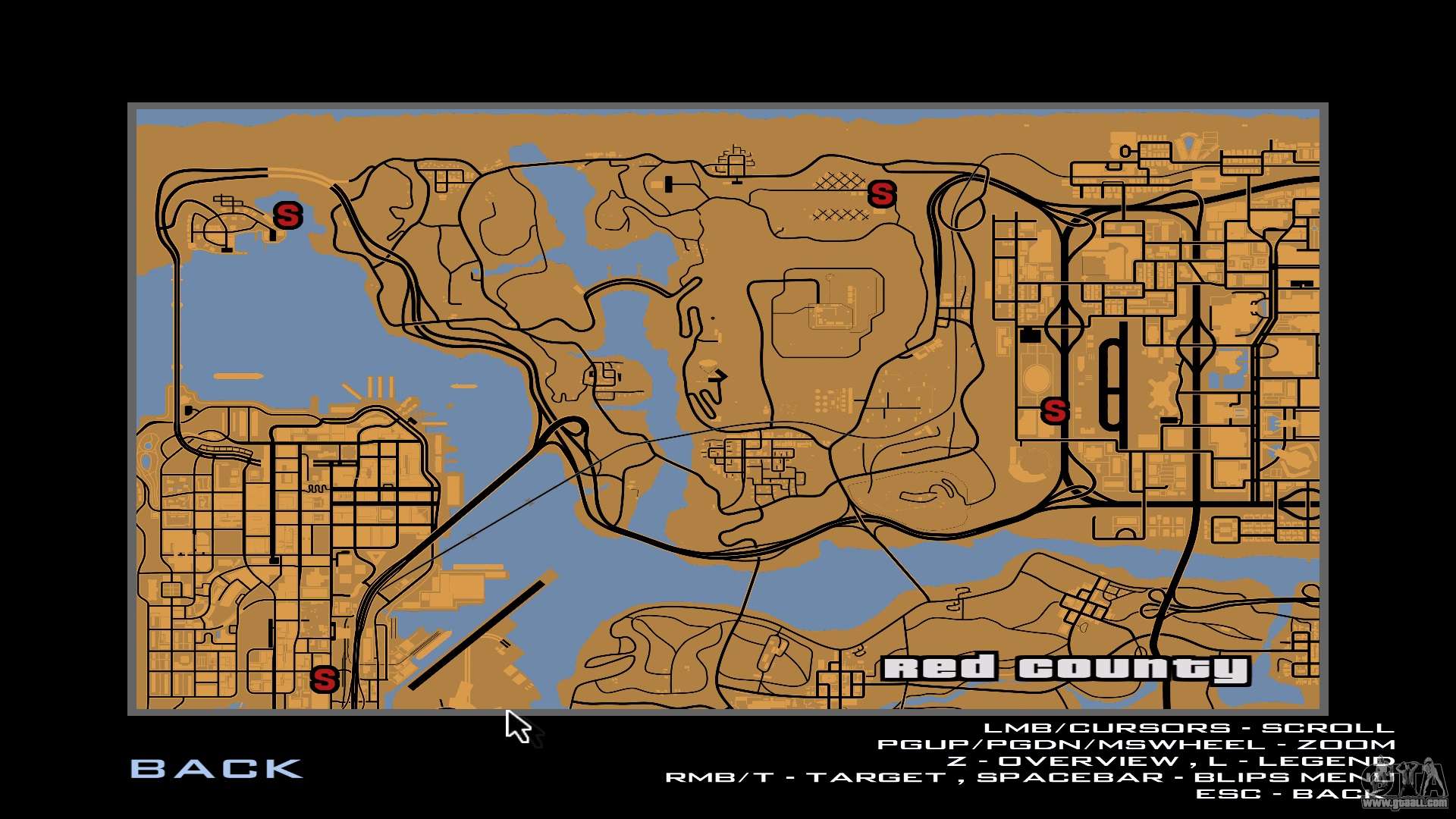 Map in the style of GTA III v1 for GTA San Andreas