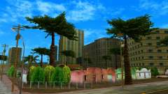 New road, grass, trees, sidewalk HQ HD for GTA Vice City