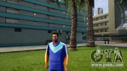 Blue tracksuit in the style of 80s for GTA Vice City Definitive Edition