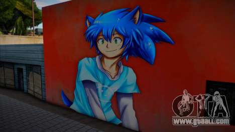 Mural Human Sonic for GTA San Andreas