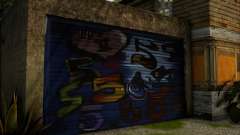 Grove CJ Garage Graffiti v5 for GTA San Andreas Definitive Edition