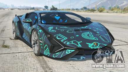 Lamborghini Sian Pickled Bluewood for GTA 5