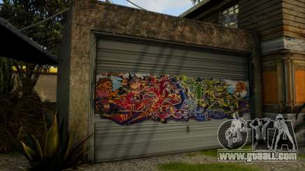 Grove CJ Garage Graffiti v4 for GTA San Andreas Definitive Edition