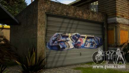 Grove CJ Garage Graffiti v2 for GTA San Andreas Definitive Edition