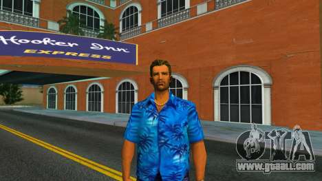 Tommy is a blue-eyed blond for GTA Vice City