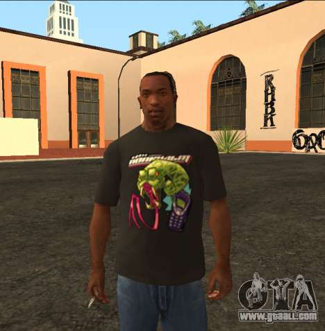 Black Popcult T-Shirt (Snake) for GTA San Andreas