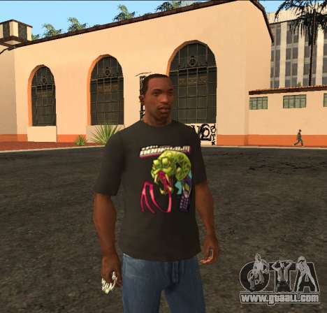 Black Popcult T-Shirt (Snake) for GTA San Andreas