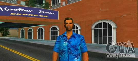 Tommy is a blue-eyed blond for GTA Vice City