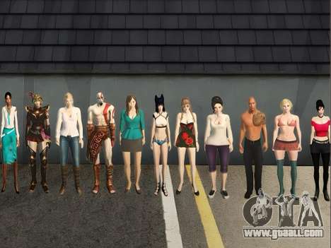 100 GOLDEN SKIN PACK for GTA San Andreas