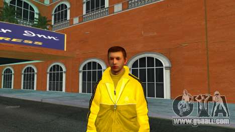 A guy in a yellow suit for GTA Vice City