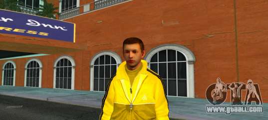 A guy in a yellow suit for GTA Vice City