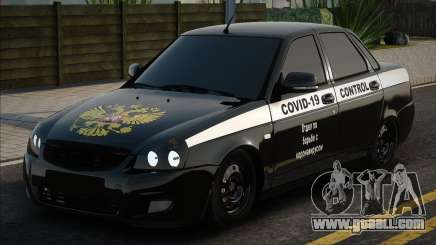 Lada Priora Covid-19 Control for GTA San Andreas