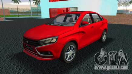 Lada Vesta Red for GTA Vice City