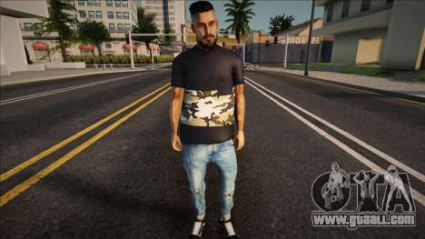 A man with a beard and a T-shirt for GTA San Andreas