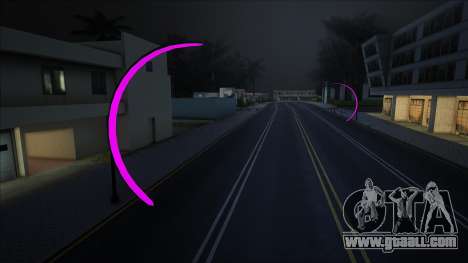 Neon arches in Los Santos and San Fierro (Violet for GTA San Andreas